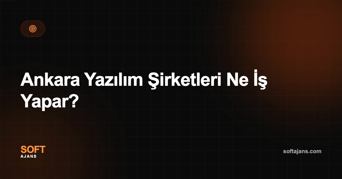 Ankara Yazılım Şirketleri Ne İş Yapar?