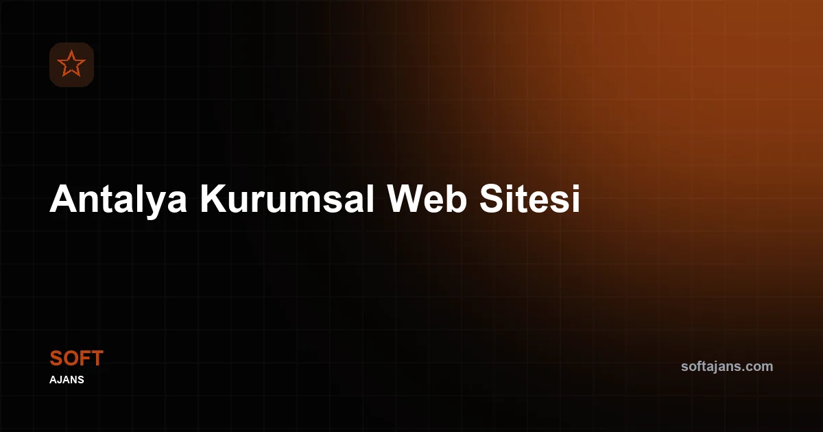Antalya Kurumsal Web Sitesi
