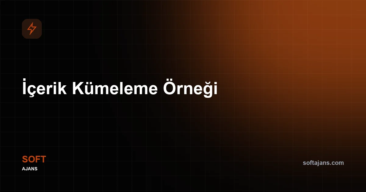 İçerik kümeleme örneği