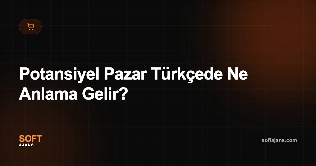 Potansiyel Pazar Türkçede Ne Anlama Gelir?