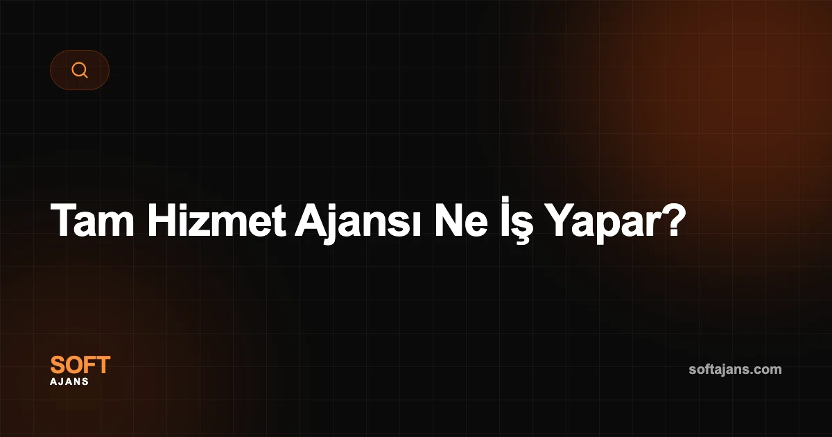 Tam Hizmet Ajansı Ne İş Yapar?